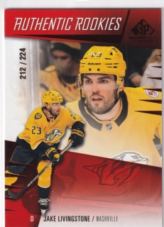 2023-24 UD SP Game Used - Jake Livingstone - Authentic Rookies /224