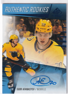 2023-24 UD SP Game Used - Egor Afanasyev - Authentic Rookies Autographs