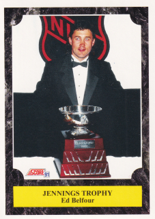 1991-92 Score - Ed Belfour - Jennings Trophy