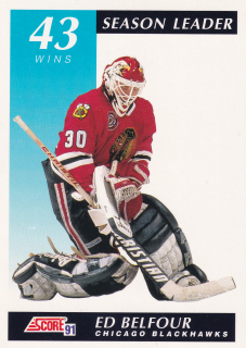 1991-92 Score - Ed Belfour - Season Leader - Wins