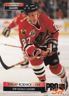 1992-93 Pro Set - Jeremy Roenick - Statistical Leader