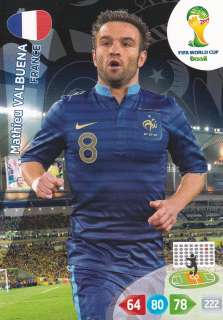 2014 Panini Adrenalyn XL FIFA World Cup Brazil - Mathieu Valbuena