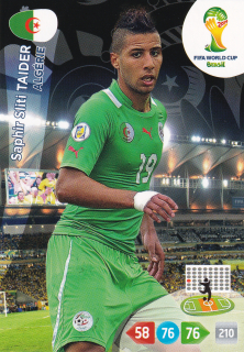 2014 Panini Adrenalyn XL FIFA World Cup Brazil - Saphir Sliti Taider
