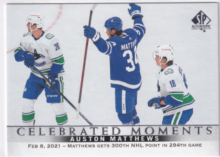 2020-21 UD SP Authentic - Auston Matthews - Celebrated Moments