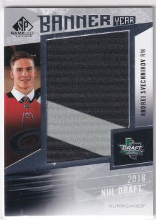 2023-24 UD SP Game Used - Andrei Svechnikov - Banner Year - NHL Draft 2018