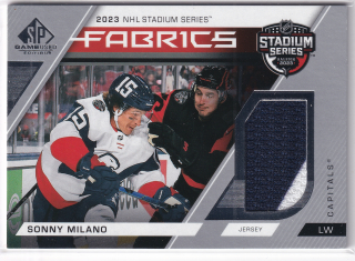2023-24 UD SP Game Used - Sonny Milano - Fabrics - 2023 NHL Stadium Series