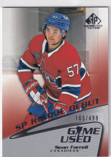 2023-24 UD SP Game Used - Sean Farrell - SP Rookie Debut /499