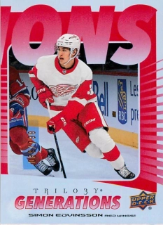 2023-24 UD Trilogy - Simon Edvinsson - Generations Red /799 #TG-1C