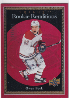 2023-24 UD Trilogy - Owen Beck - Rookie Renditions Red /799