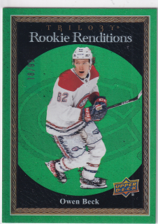2023-24 UD Trilogy - Owen Beck - Rookie Renditions Green /99