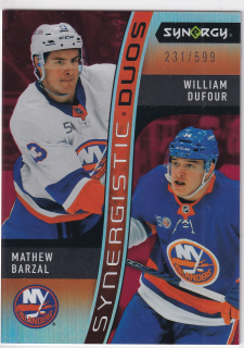 2023-24 UD Synergy - Mathew Barzal, William Dufour - Synergistic Duos Red /599