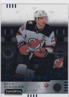 2023-24 UD Synergy - Nico Hischier - Cranked Up! Blue /399
