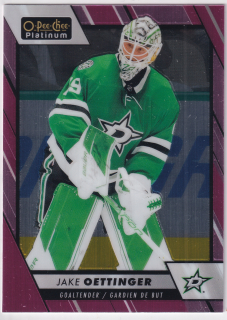 2023-24 UD O-Pee-Chee Platinum - Jake Oettinger - Matte Pink