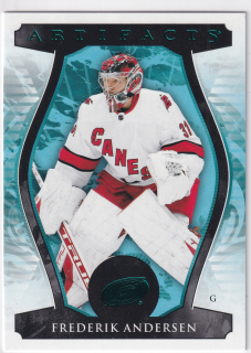2023-24 UD Artifacts - Frederik Andersen - Turquoise