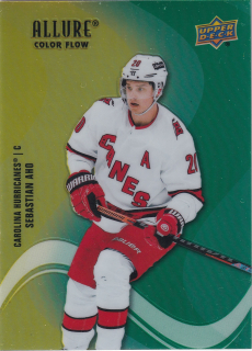 2022-23 UD Allure - Sebastian Aho - Color Flow Yellow-Green