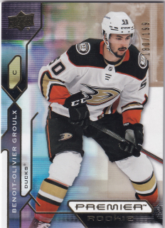2021-22 UD Premier - Benoit-Olivier Groulx - Rookie Gold /199