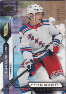 2021-22 UD Premier - Nils Lundkvist - Rookie Gold /199