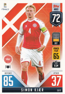 2022 Topps Match Attax 101 The Road To UEFA Nations League Finals - Simon Kjaer