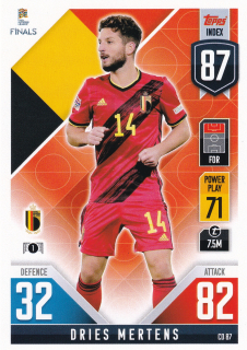 2022 Topps Match Attax 101 The Road To UEFA Nations League Finals - Dries Mertens