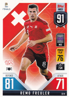 2022 Topps Match Attax 101 The Road To UEFA Nations League Finals - Remo Freuler