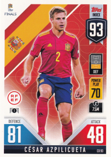 2022 Topps Match Attax 101 The Road To UEFA Nations League Finals - Cezar Azpilicueta