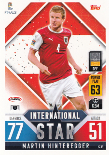 2022 Topps Match Attax 101 The Road To UEFA Nations League Finals - Martin Hinteregger