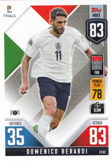 2022 Topps Match Attax 101 The Road To UEFA Nations League Finals - Domenico Berardi