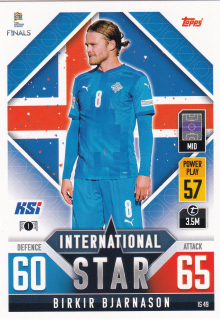 2022 Topps Match Attax 101 The Road To UEFA Nations League Finals - Birkir Bjarnason