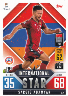 2022 Topps Match Attax 101 The Road To UEFA Nations League Finals - Sargis Adamyan
