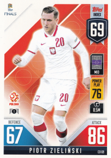 2022 Topps Match Attax 101 The Road To UEFA Nations League Finals - Piotr Zielinski