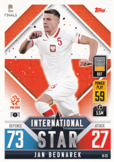 2022 Topps Match Attax 101 The Road To UEFA Nations League Finals - Jan Bednarek