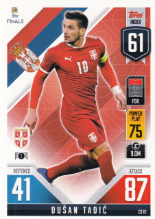 2022 Topps Match Attax 101 The Road To UEFA Nations League Finals - Dusan Tadic