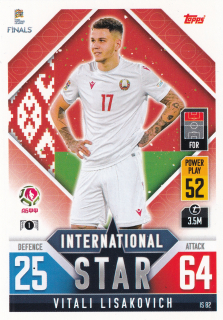 2022 Topps Match Attax 101 The Road To UEFA Nations League Finals - Vitali Lisakovich