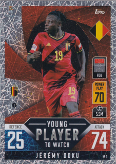 2022 Topps Match Attax 101 The Road To UEFA Nations League Finals - Jeremy Doku