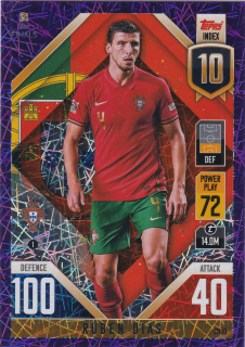 2022 Topps Match Attax 101 The Road To UEFA Nations League Finals - Ruben Dias - Purple Foil