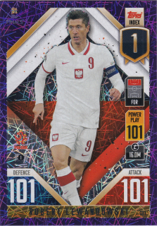 2022 Topps Match Attax 101 The Road To UEFA Nations League Finals - Robert Lewandowski - Purple Foil