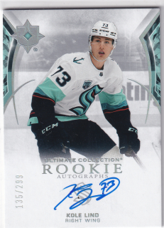 2021-22 UD Ultimate Collection - Kole Lind - Ultimate Rookie Autographs /299