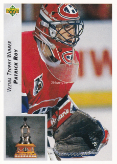 1992-93 UD Series - Patrick Roy - Vezina Trophy Winner