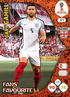 2018 Panini Adrenalyn XL Fifa World Cup - Gary Cahill - Fans' Favourite #371