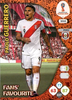 2018 Panini Adrenalyn XL Fifa World Cup - Paolo Guerero - Fans' Favourite #388