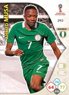 2018 Panini Adrenalyn XL Fifa World Cup - Ahmed Musa #243