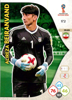 2018 Panini Adrenalyn XL Fifa World Cup - Alireza Beiranvand #172
