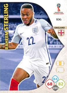 2018 Panini Adrenalyn XL Fifa World Cup - Raheem Sterling #106