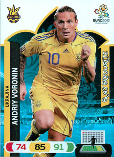 2012 Panini Adrenalyn XL UEFA Euro - Andriy Voronin - Fans Favourite