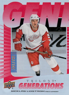 2023-24 UD Trilogy - Nicklas Lidstrom - Generations Red /799 #TG-1A