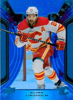 2023-24 UD Trilogy - Elias Lindholm - Blue /99 #15