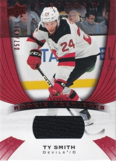 2020-21 UD Trilogy - Ty Smith - Rookie Premieres - Red Foil Jerseys /499 #TS