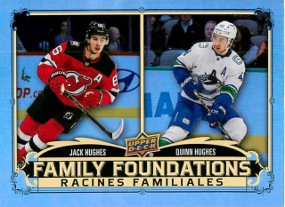 2023-24 UD Tim Hortons Greatest Duos - Jack Hughes, Quinn Hughes - Family Foundations #FF-4