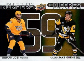 2023-24 UD Tim Hortons Greatest Duos - Roman Josi, Jake Guentzel - Linked By Numbers #LN-11