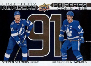 2023-24 UD Tim Hortons Greatest Duos - Steven Stamkos, John Tavares - Linked By Numbers #LN-13
